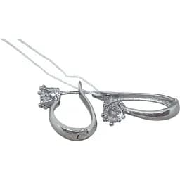 Серебряные серьги Ювелир Стандарт с фианитами. 2833