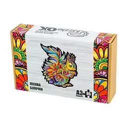 Фігурний дерев'яний пазл "Лісова білочка" PuzzleOK PuzA3-00728, 95 деталей