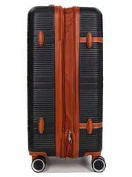 Валіза середня M ABS-пластик Worldline Airtex 629 67×45×27см 74л Чорна - мініатюра 7