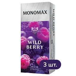Набір пакетованого чорного чаю Monomax Wild Berry 112.5 г (75 шт. x 1.5 г) - мініатюра 2