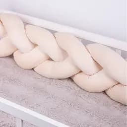 Коса захисна в ліжечко MirSon Kids Time 28-0004 Cream Velvet велюрова рожева - мініатюра 2