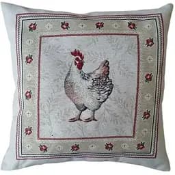 Наволочка Прованс Біла курочка 45х45 бежева (26031)