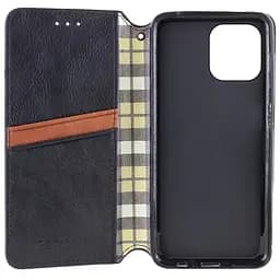 Шкіряний чохол-книжка GETMAN Cubic (PU) для Apple iPhone 13 (6.1) Чорний - мініатюра 3