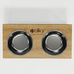 Hollky Base L — миски на підставці для середніх і великих собак (2 × 0,95 л, висота 20 см) - мініатюра 6