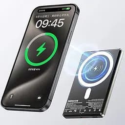 Зовнішній акумулятор (магнітний павербанк) REMAX RPP-107 Vocard Pro Series MagSafe 5000mAh 20W - мініатюра 5