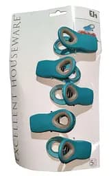Набор клипс для пакетов Excellent Houseware, синий, 5 шт. (850079)