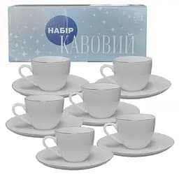 Кофейный набор S&T Серебро, фарфор,12 предметов, белый (1453-4)