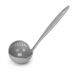 Ополоник-шумівка MagicKitchen 2 в 1 із ситом для супу та проціджування Сірий 88307