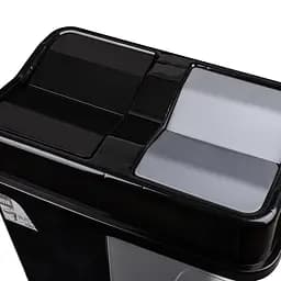Кошик для сміття Violet House Black, поліпропілен, 100 л (0014 BLACK кач/кр 50+50 л) - мініатюра 3