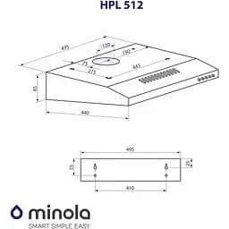 Витяжка Minola HPL 512 BL - мініатюра 10