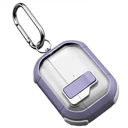 Футляр протиударний Locking Button для навушників Airpods Pro 3 Light Purple - мініатюра 5