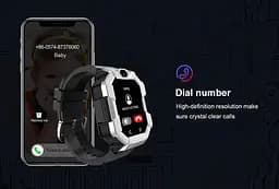 Дитячий смарт годинник з sim картою та GPS трекером Lemfo F64, наручний годинник для дітей з прослушкою, подвійною камерою, кнопкою SOS та акумулятором 1000 мАг До 5 днів роботи Чорний - мініатюра 7