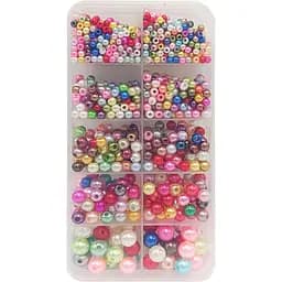 Набор для творчества Bambi Бисер бусины, резинка, пластиковая коробка 1194-26  