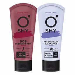 Набор O'Shy Soft & Care: крем для рук Регенерация и защита 75 мл + крем для ног SOS восстановление 75 мл