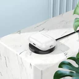 Бездротові навушники Hoco EW49 TWS Bluetooth 5.3 з мікрофоном, бездротовою зарядкою, вакуумні, білі - мініатюра 4