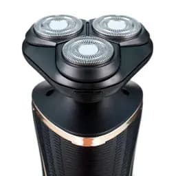 Електробритва Новий Харків НХ-8526 Фаворит S Black, 6W, роторна, сухе гоління, 3 плаваючі головки для гоління, плаваючі подвійні леза, повторение контуров лица, живлення мережа, тример для скронь, електронна кнопка вмикання