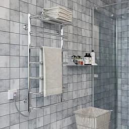 Електрична рушникосушарка Kosser Скоба з полицею 900x530/7 EL рег. ДСп06ЕL, Хром, Ліве - мініатюра 3