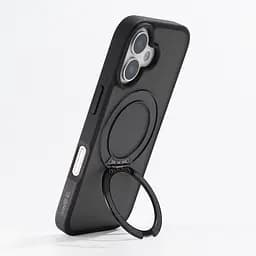 Противоударный чехол-панель для Apple iPhone 17, Unit Stand2, черный, силикон + поликарбонат, защита всего корпуса, с подставкой, поддержка магнитных держателей и беспроводной зарядки (MagSafe), ArmorStandart (ARM86329) - мініатюра 5