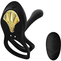 Смарт-ерекційне кільце Zalo Bayek Obsidian Black подвійне з вставною частиною пульт д/у Black