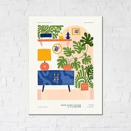 Картина-постер Brushme Домашняя оранжерея на холсте 30 x 40 см