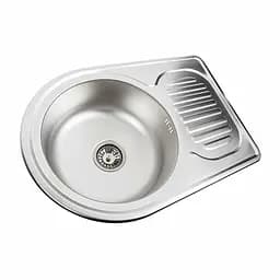 Кухонна мийка з нержавіючої сталі Platinum декор 6745 (0,8/180 мм), R, Decor - мініатюра 2