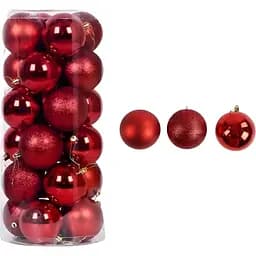 Набір новорічних прикрас 20 іграшоккульок червоного кольору (161630)