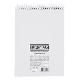 Блокнот на пружині зверху Buromax Monochrome Jobmax А-5, 48 аркушів синій (BM.2474-02) - мініатюра 3