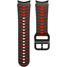 Ремешок для Samsung Galaxy Watch 5 44mm - черно-красный ширина крепления 20мм силикон Watchbands Scales (W17-9WB61136966)