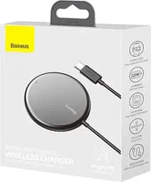 Бездротовий зарядний пристрій Baseus Simple Mini Magnetic Wireless Charger Black (WXJK-F01) [57329] - мініатюра 8