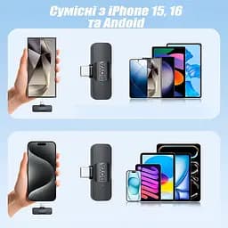 Петличка BOYA BY-V20 Type C з зарядним кейсом бездротовий мікрофон 2 шт. - мініатюра 4