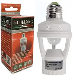 Датчик движения IP20 (угол захвата 360°) цоколь Е27 LU-DDE0127