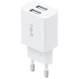 Зарядний пристрій Havit HV-UC1004 2USB white (HV-UC1004) - мініатюра 2