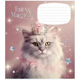 Тетрадь ученическая Fairy cats Школярик 012-3316K-4 в клетку 12 листов