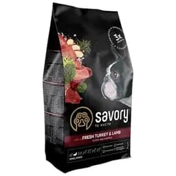 Сухой корм Savory Small для собак мелких пород, со свежим ягненком и индейкой, 3 кг