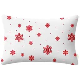 Наволочка Cosas Snowflakes berry фланелева 50х70 см темно-червона (Flannel_SnowflakesBerry_50x70)