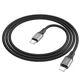 Дата кабель Hoco X86 Spear Type-C to Lightning 20W (1m) Black - мініатюра 3