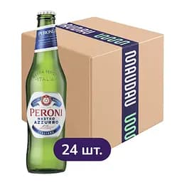 Упаковка пива Peroni Nastro Azzurro 5.1% 7.92 л (0.33 л x 24 шт.)