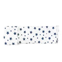Бортики в детскую кроватку 30x120 BIG STARS, синий (WeltBed_StarBigBlue_White_30x120)
