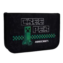 Школьный пенал твердый одинарный с двумя клапанами Yes Minecraft Time HP-04