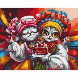 Картина по номерам Brushme Кошки подружки © Марианна Пащук 40x50 см