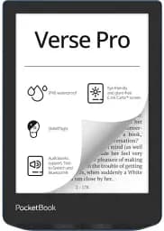 Електронна книга 6" PocketBook Verse Pro, Azure, WiFi, 1448x1072 (E Ink Carta), 512Mb / 16Gb, сенсорний екран, 16 градацій сірого, 300 DPI, підсвічування екрану SMARTlight, 1500 mAh, Type-C, IPx8 (PB634-A-CIS)