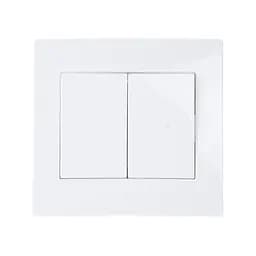 Выключатель Brille двойной белый VB-2V wh