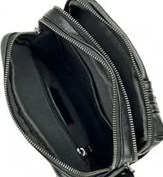 Чоловіча сумка шкіряна Tiding Bag через плече Чорна - мініатюра 6