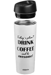 Термокружка Ardesto Coffee time Awesome, 450 мл, білий (AR2645DMW) - мініатюра 2