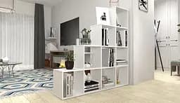 Стелаж-гірка перегородка для кімнати Moreli d27-0000-40 1430x1424x290 мм Біла (id27-0000-40-white)