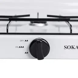 Настільна газова плита Sokany SK-6003W 3 конфорки 5.5 кВт міні під балонний газ Білий  - мініатюра 6