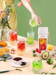 Блендер на акумуляторі для коктейлів та фрешів міні JUICER KS-FSV8 W14 M - мініатюра 2
