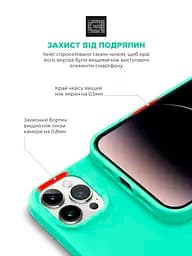 Силиконовый чехол для Apple iPhone 14 Pro Max, ICON2 Case, зеленый, противоударный, панель, защита всего корпуса, матовая поверхность Soft Touch, выступает над дисплеем, совместим с защитными стеклами и пленками, с микрофиброй, ArmorStandart (ARM63615) - мініатюра 5