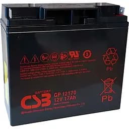 Акумулятор CSB AGM 12V [12V/17Ah/204Wh] [GP12170] [112283] - мініатюра 3