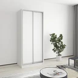 Шафа-купе дводверна MebelStar Стандарт AL 2ДСП 90x45x210 см Аляска білий (MBS-2242)